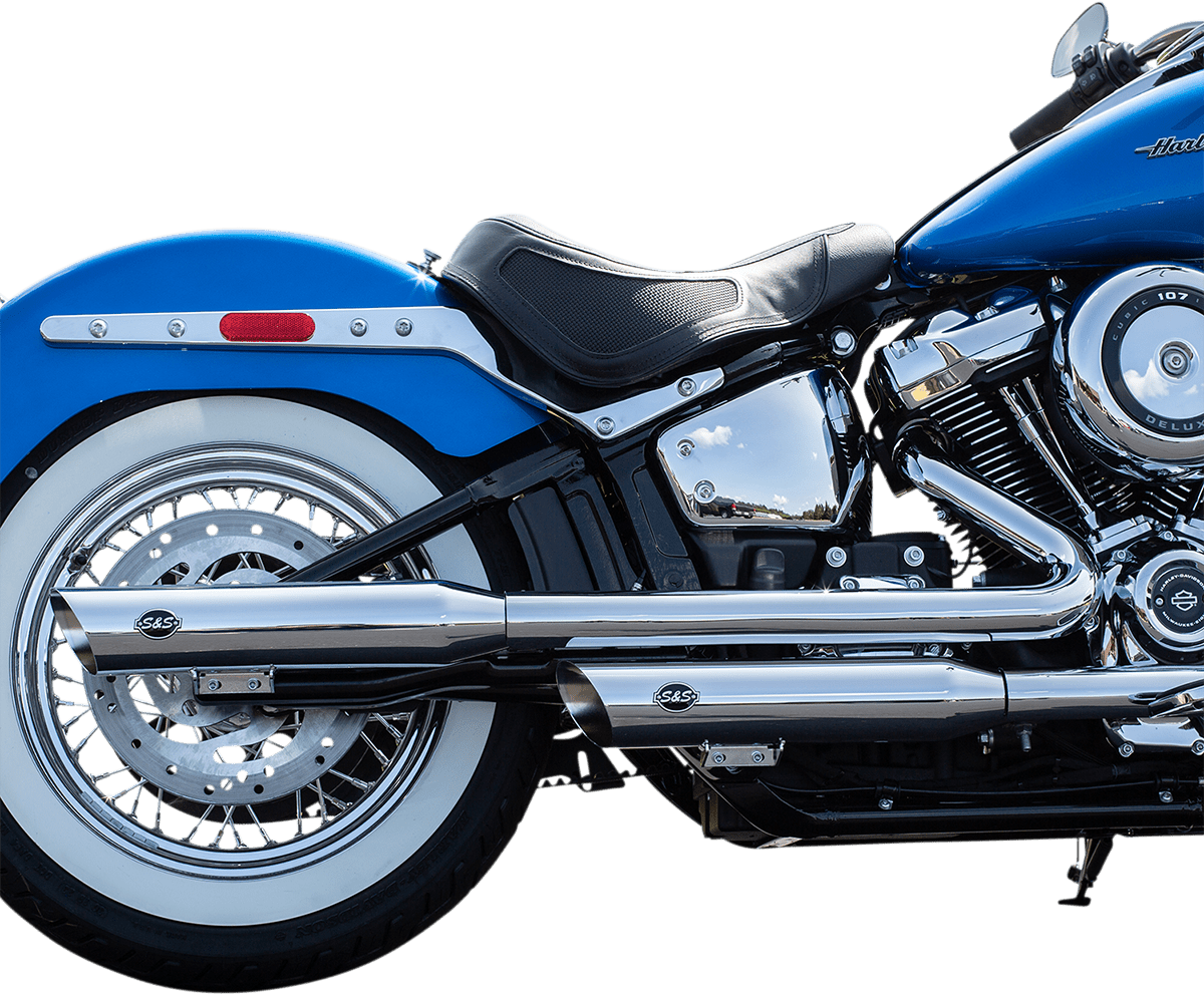 S&S CYCLES-Slash-Cut Slip-On Mufflers / M8-Exhaust - Slip Ons-MetalCore Harley Supply