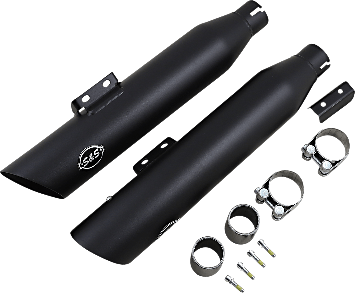 S&S CYCLES-Slash-Cut Slip-On Mufflers / M8-Exhaust - Slip Ons-MetalCore Harley Supply