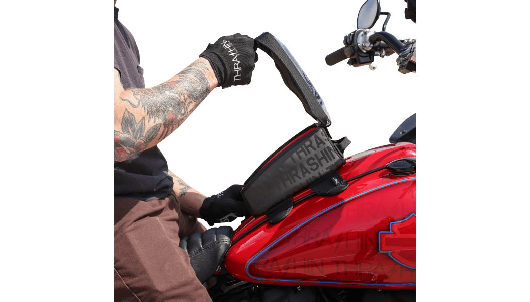 THRASHIN SUPPLY CO. - Magnetic Tank Bag - Tank Bag - MetalCore Harley Supply