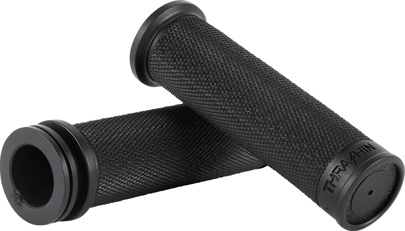 THRASHIN SUPPLY CO.-Slim Moto Grips 1 Inch - MetalCore Harley Supply