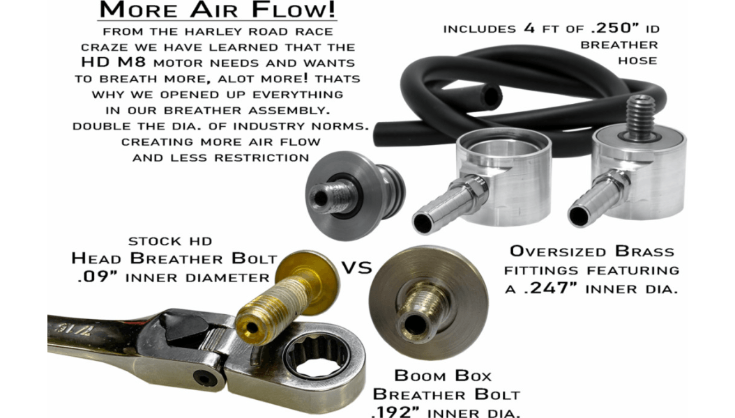 ALLOY ART-1.8" "Boom Box" Max Volume M8 Air Cleaner / M8 - M8 Bagger-Air Filter-MetalCore Harley Supply