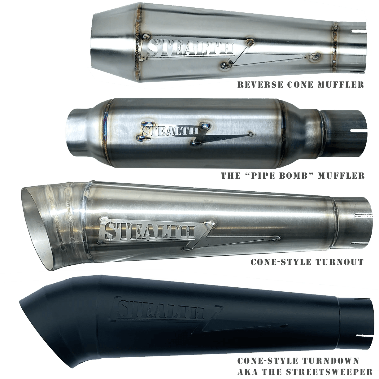 STEALTH PIPES-HD 2 into 1 High Performance / '06-'17 Dyna Exhaust-Exhaust - 2 into 1-MetalCore Harley Supply
