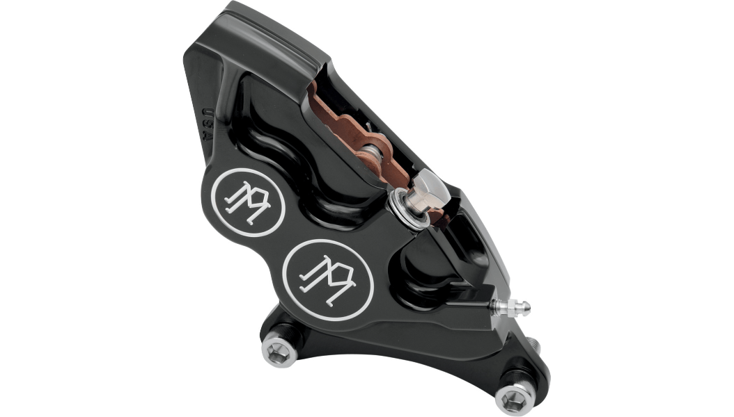 PERFORMANCE MACHINE-4 Piston Contrast Cut Calipers / '84-'99 39mm Forks-Caliper-MetalCore Harley Supply