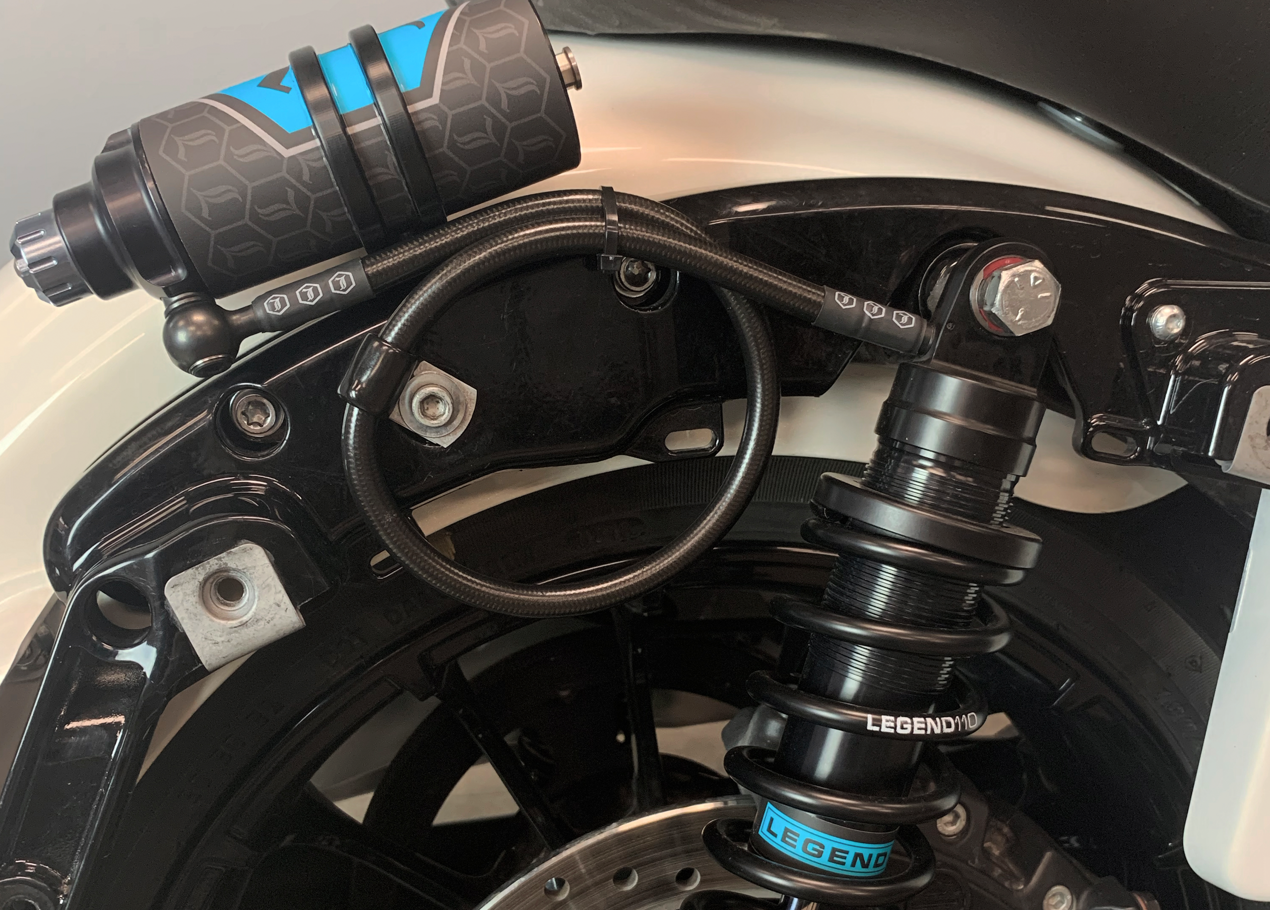 LEGEND SUSPENSION-REVO ARC External Reservoir Mount-Shocks - Reservoir Mounts-MetalCore Harley Supply