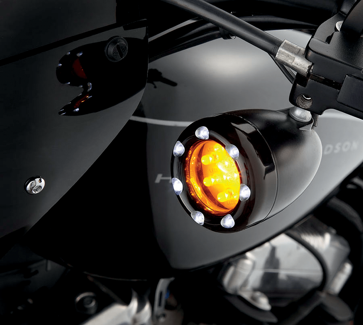 ARLEN NESS-LED "Fire Ring" Kit for Factory "Deuce Style" Turn Signal Housing-Turn Signals / Brake Light-MetalCore Harley Supply