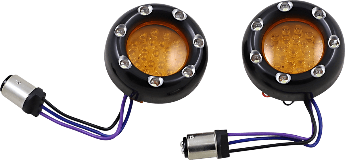 ARLEN NESS-LED "Fire Ring" Kit for Factory "Deuce Style" Turn Signal Housing-Turn Signals / Brake Light-MetalCore Harley Supply
