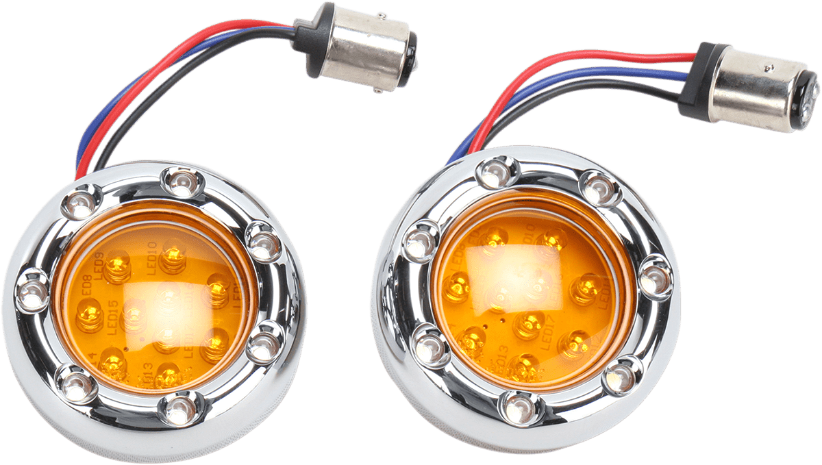 ARLEN NESS-LED "Fire Ring" Kit for Factory "Deuce Style" Turn Signal Housing-Turn Signals / Brake Light-MetalCore Harley Supply