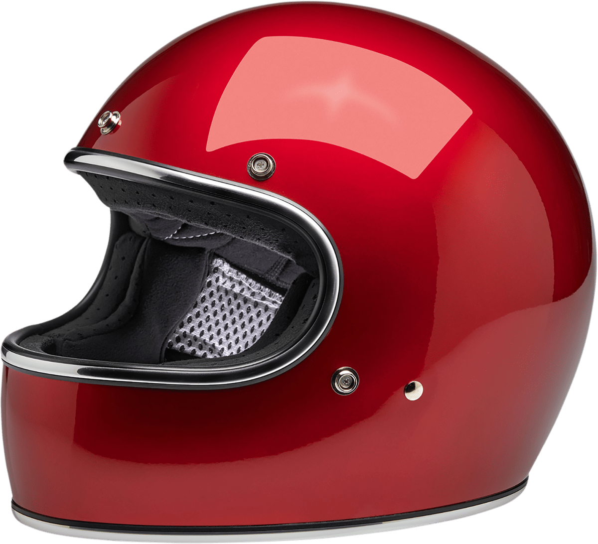 cherry red motorcycle helmet D.O.T. & ECE Daytona Glide- Black Extreme Biker Leather stitched quilted open Ride in style and safety