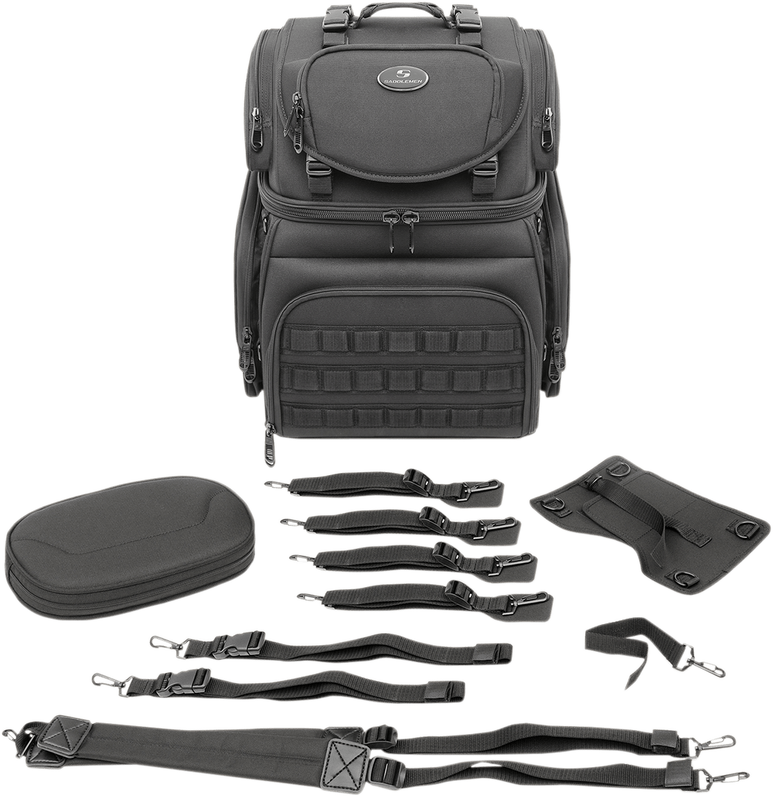 SADDLEMEN-BR3400 Tactical Sissy Bar Bag-Sissy Bar Bag-MetalCore Harley Supply