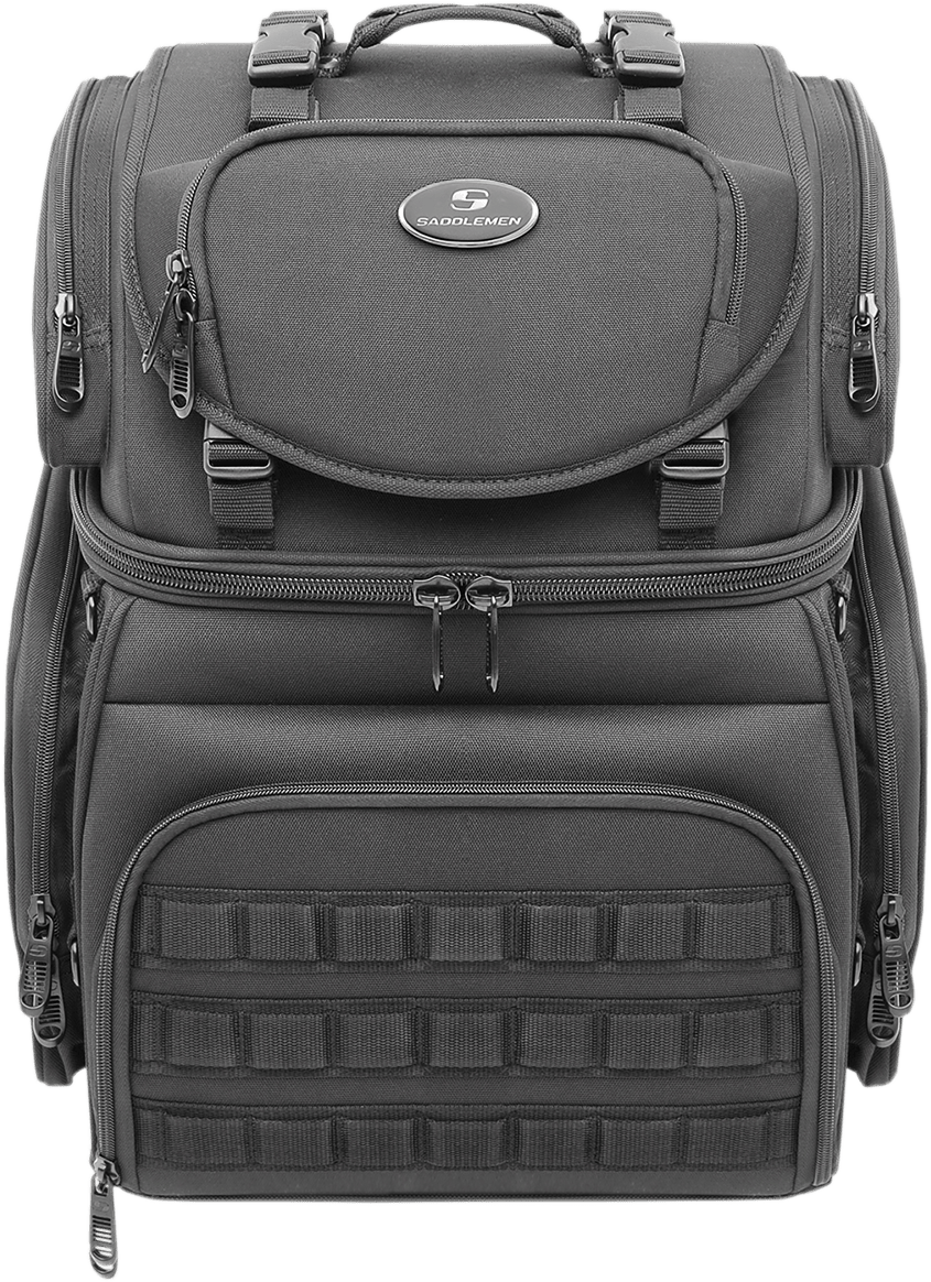 SADDLEMEN-BR3400 Tactical Sissy Bar Bag-Sissy Bar Bag-MetalCore Harley Supply