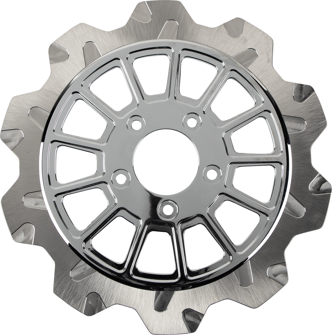 LYNDALL RACING BRAKES LLC-13 Spoke Crown Cut Front Brake Rotor / 11.5"-Rotors-MetalCore Harley Supply