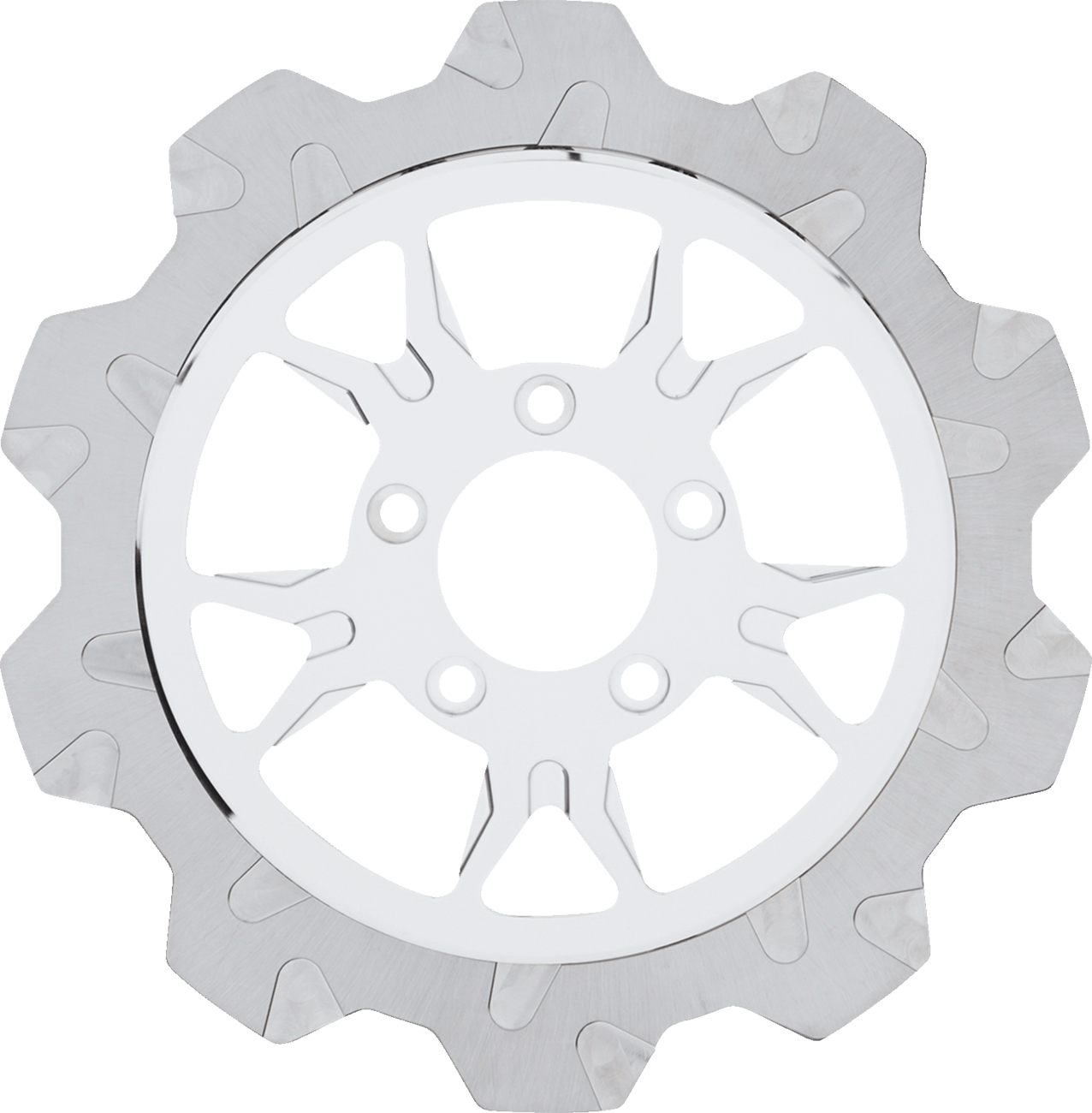 LYNDALL RACING BRAKES LLC-10 Spoke Crown Cut Front Brake Rotor / 11.5"-Rotors-MetalCore Harley Supply