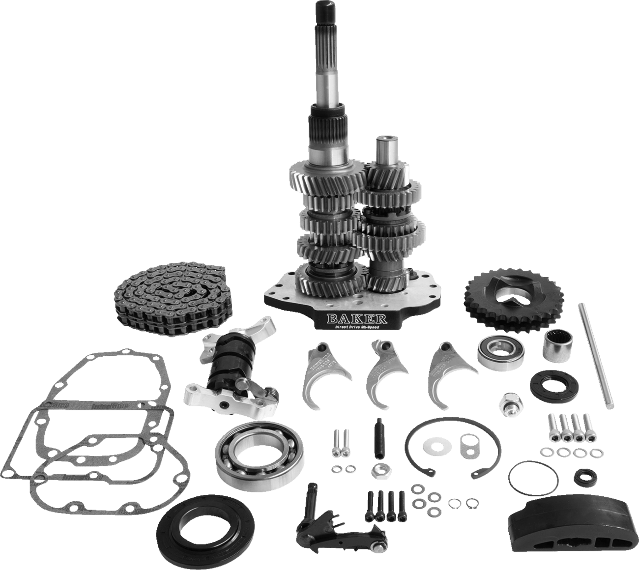 BAKER DRIVETRAIN-Direct Drive 6-Speed Gear Set / '00-'06 FXD - FXST-Transmission Gear Set-MetalCore Harley Supply