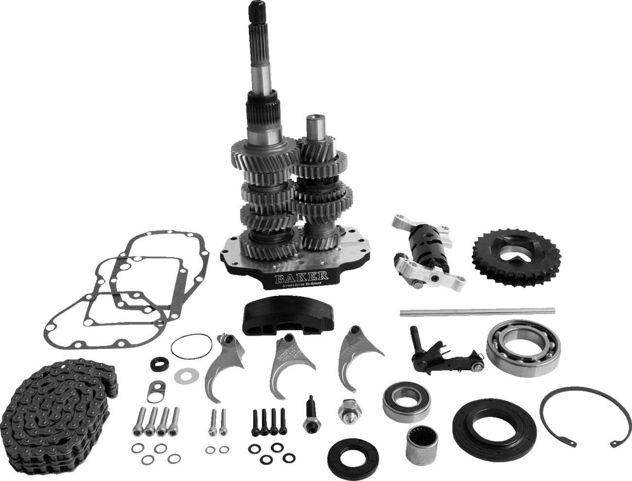 BAKER DRIVETRAIN-Direct Drive 6-Speed Gear Set / '01-'06 Bagger-Transmission Gear Set-MetalCore Harley Supply