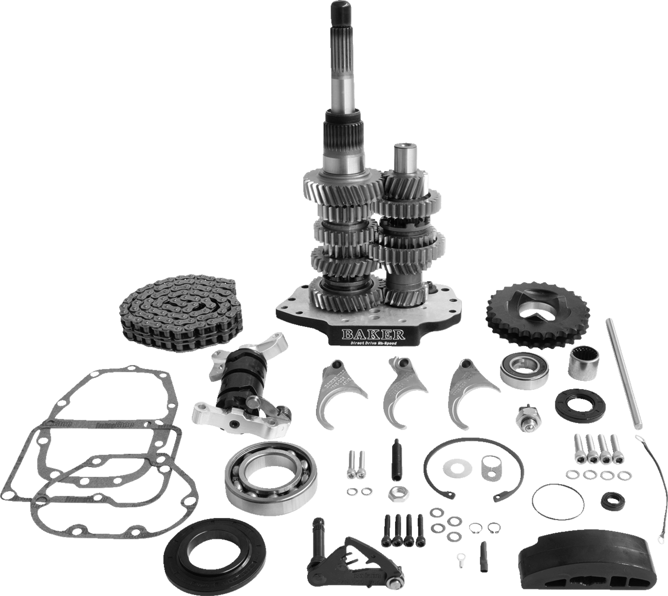 BAKER DRIVETRAIN-Direct Drive 6-Speed Gear Set / '90-'97 FXD-FXST-Transmission Gear Set-MetalCore Harley Supply