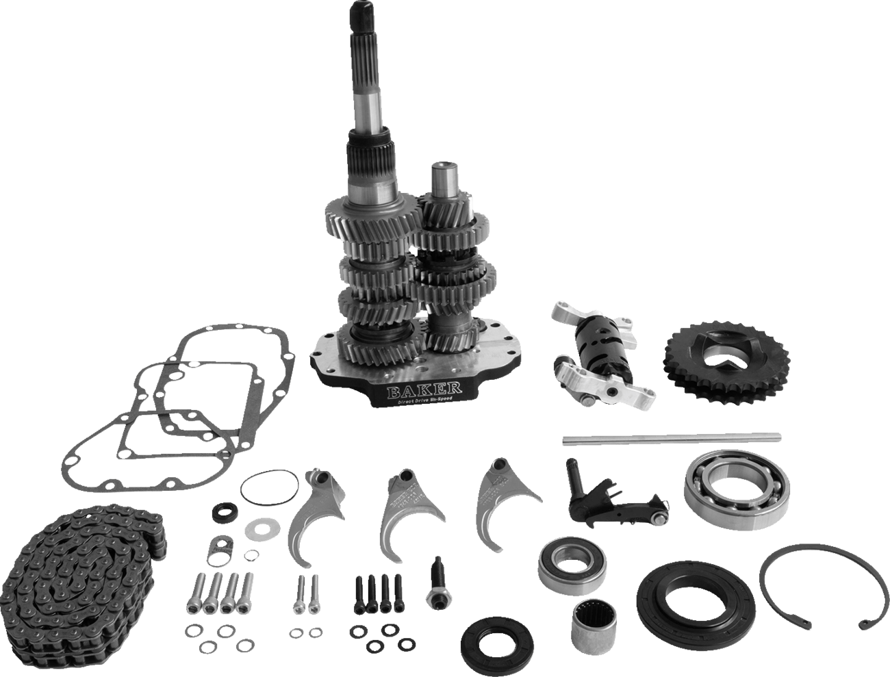 BAKER DRIVETRAIN-Direct Drive 6-Speed Gear Set / '99-'00 Big Twin-Transmission Gear Set-MetalCore Harley Supply