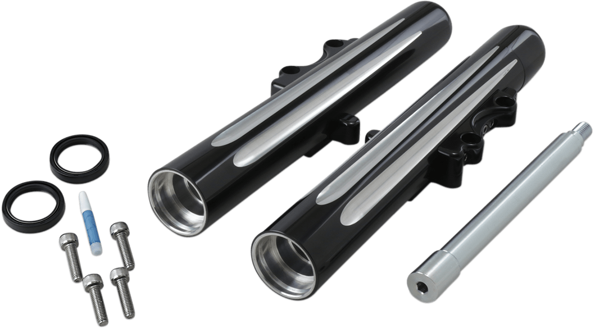 ARLEN NESS-Dual-Disc Hot Legs Fork Legs / '00-'07 Bagger-Lower Legs-MetalCore Harley Supply