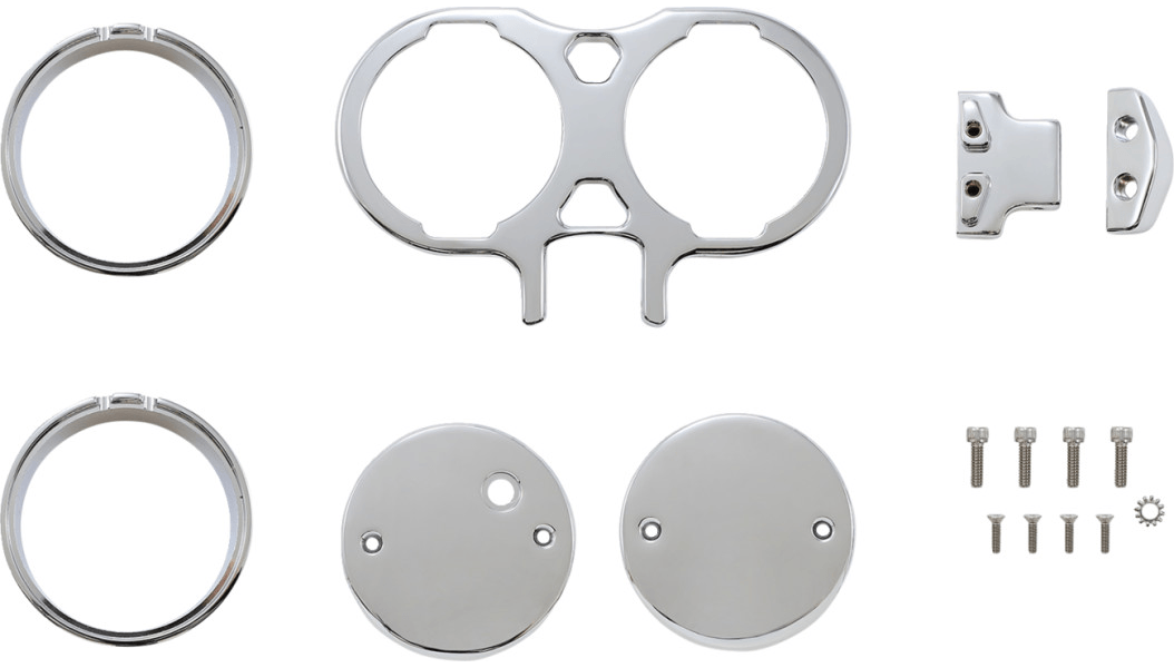 LA CHOPPERS-Dual Gauge Mount for Performance Risers / '99 - '21 FXR, DYNA, Sportster-Gauge Mount-MetalCore Harley Supply