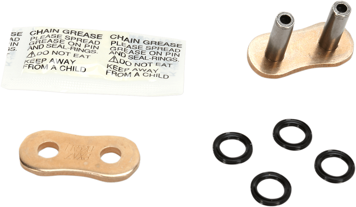 EK CHAINS-520 ZVX3 Rivet Connecting Links-Chains-MetalCore Harley Supply