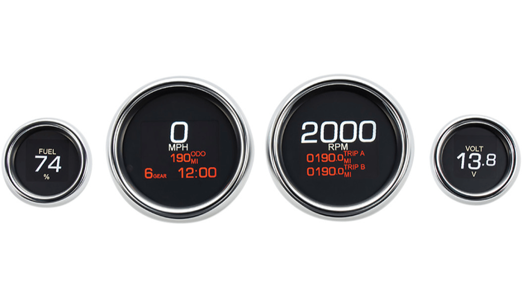 DAKOTA DIGITAL-Four Gauge Instrument Package / '96-'03 Bagger-Gauges-MetalCore Harley Supply