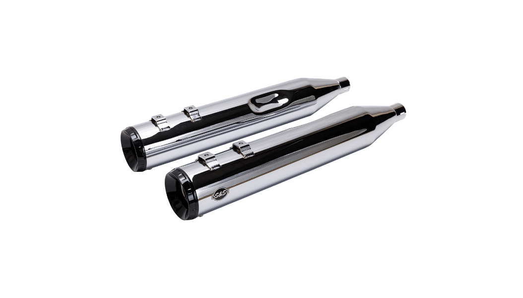 S&S CYCLES-GNX 4.5" Slip-On Mufflers / '99-'16 Bagger-Exhaust - Slip Ons-MetalCore Harley Supply