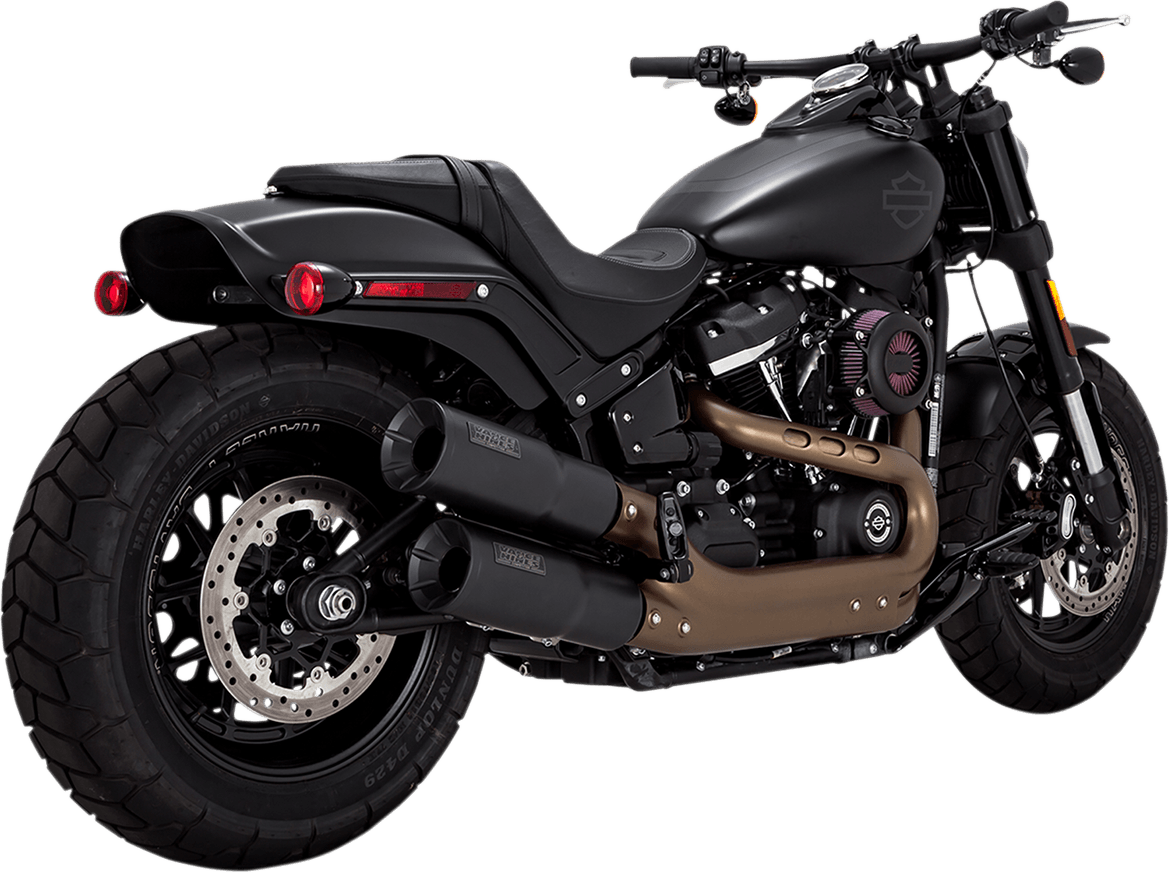 VANCE & HINES-Hi-Output Slip-On Mufflers Black / '18-'22 Fat Bob-Exhaust - Slip Ons-MetalCore Harley Supply