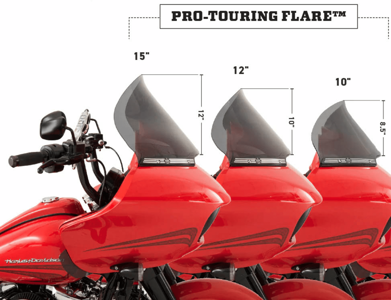 KLOCK WERKS-Pro Touring Flare™ Windshields / '15-'22 FLT-Windshields-MetalCore Harley Supply