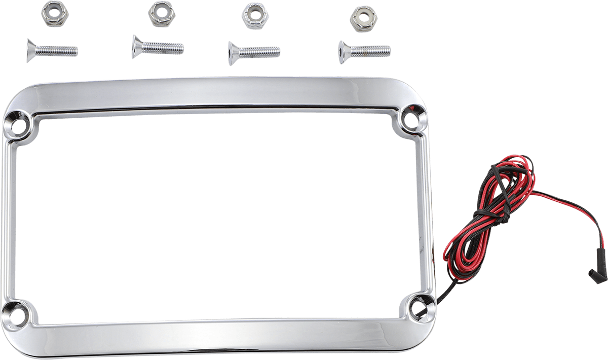 KLOCK WERKS-The One Rear Fender Lighted License Frame / '09-'23 Bagger-License Plate Frame-MetalCore Harley Supply