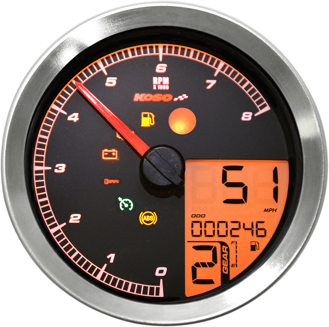 KOSO-HD-04 Speedometer/Tachometer / '04-'13 Dyna - Sportster-Gauges-MetalCore Harley Supply