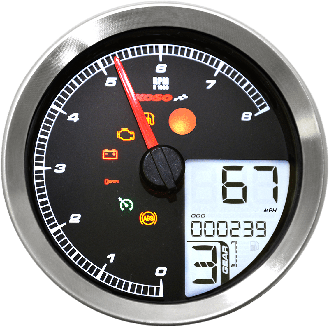 KOSO-HD-04 Speedometer/Tachometer / '04-'13 Dyna - Sportster-Gauges-MetalCore Harley Supply