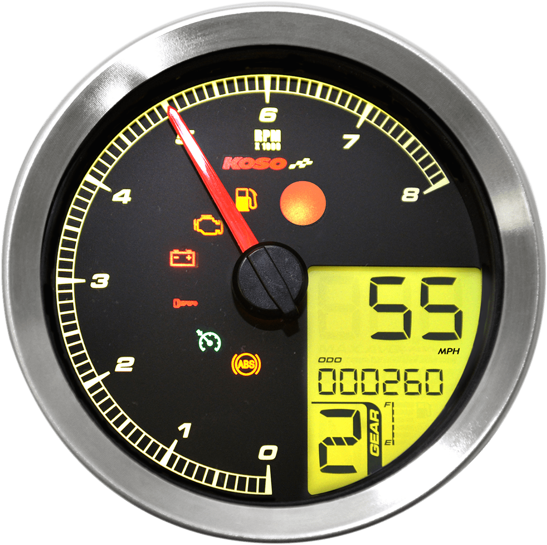 KOSO-HD-04 Speedometer/Tachometer / '04-'13 Dyna - Sportster-Gauges-MetalCore Harley Supply