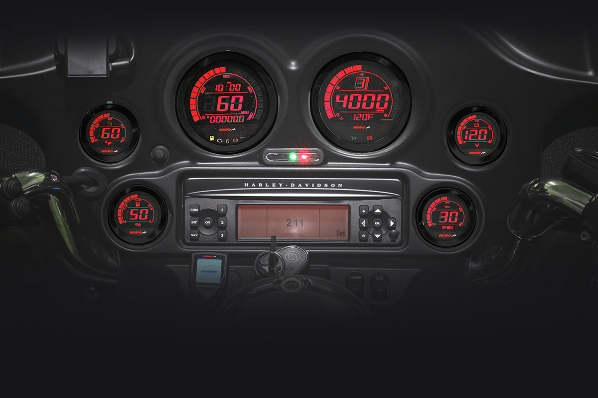 KOSO-Six-Piece Gauge Kit / '04-'13 Bagger-Gauges-MetalCore Harley Supply
