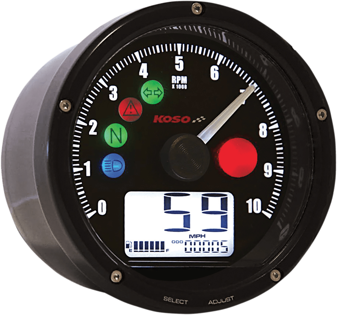 KOSO-TNT-01 Electronic Speedometer/Tachometer-Speedometer-MetalCore Harley Supply