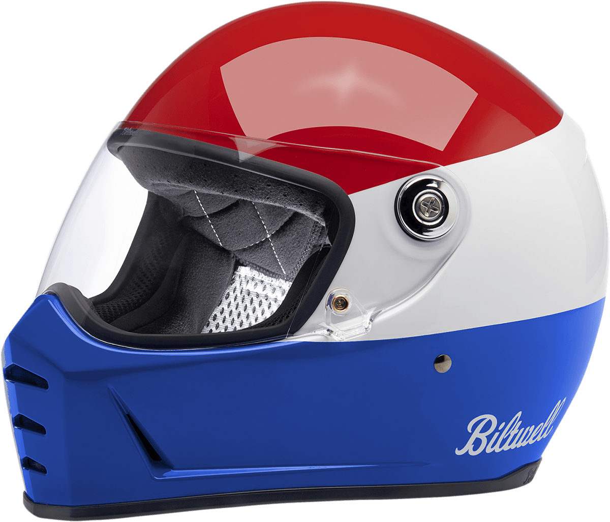 BILTWELL-Lane Splitter Helmet / Podium Orange Grey Black-Helmet-MetalCore Harley Supply