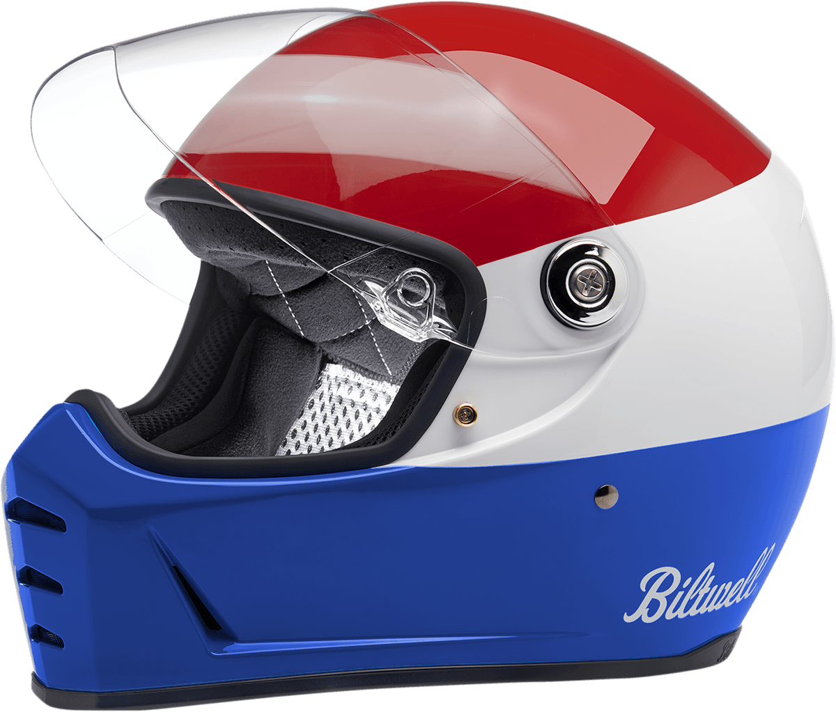 BILTWELL-Lane Splitter Helmet / Podium Orange Grey Black-Helmet-MetalCore Harley Supply