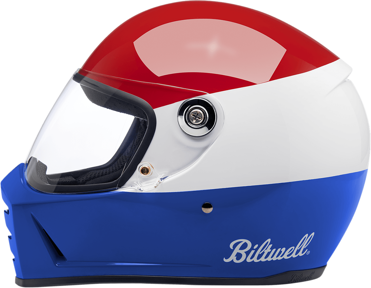 BILTWELL-Lane Splitter Helmet / Podium Orange Grey Black-Helmet-MetalCore Harley Supply