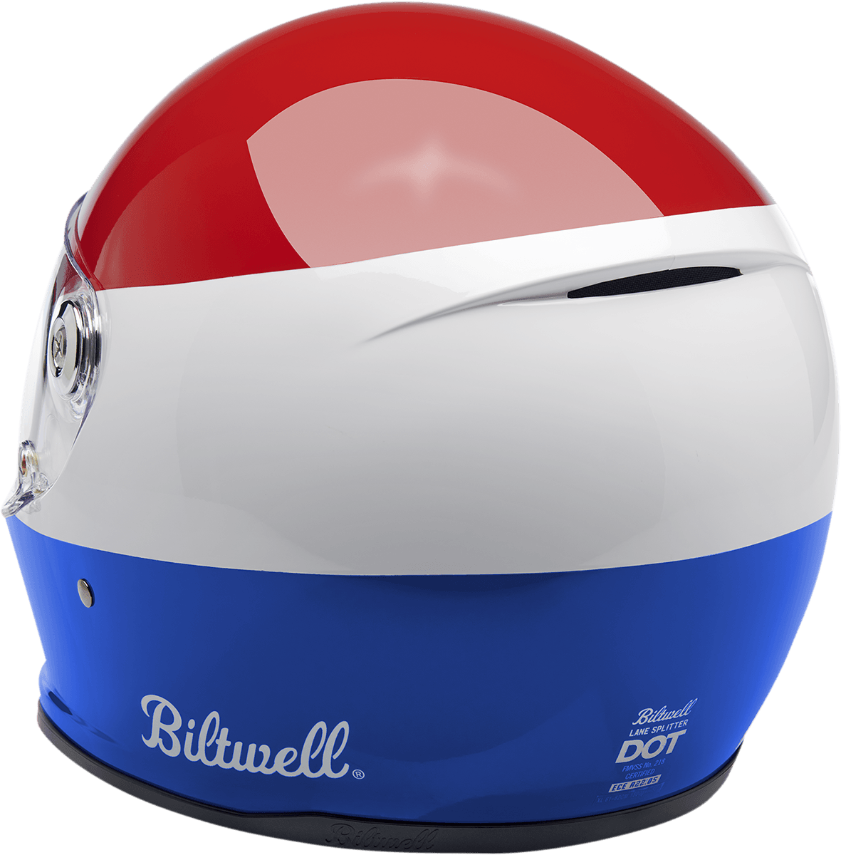 BILTWELL-Lane Splitter Helmet / Podium Red White Blue-Helmet-MetalCore Harley Supply