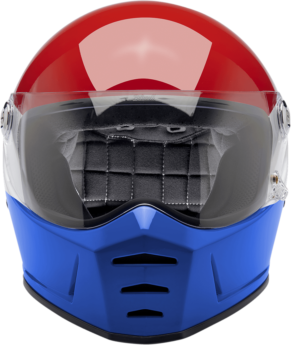 BILTWELL-Lane Splitter Helmet / Podium Red White Blue-Helmet-MetalCore Harley Supply