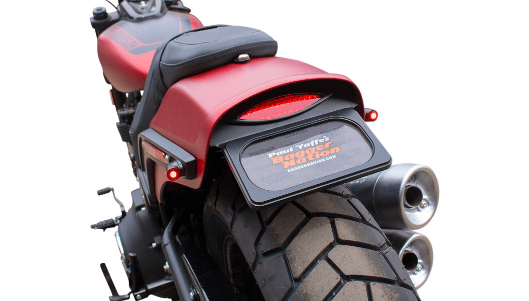 PAUL YAFFE-M8 Fat Bob Light & License Plate Kit / M8 FXFB - FXFBS-License Plate Frame-MetalCore Harley Supply