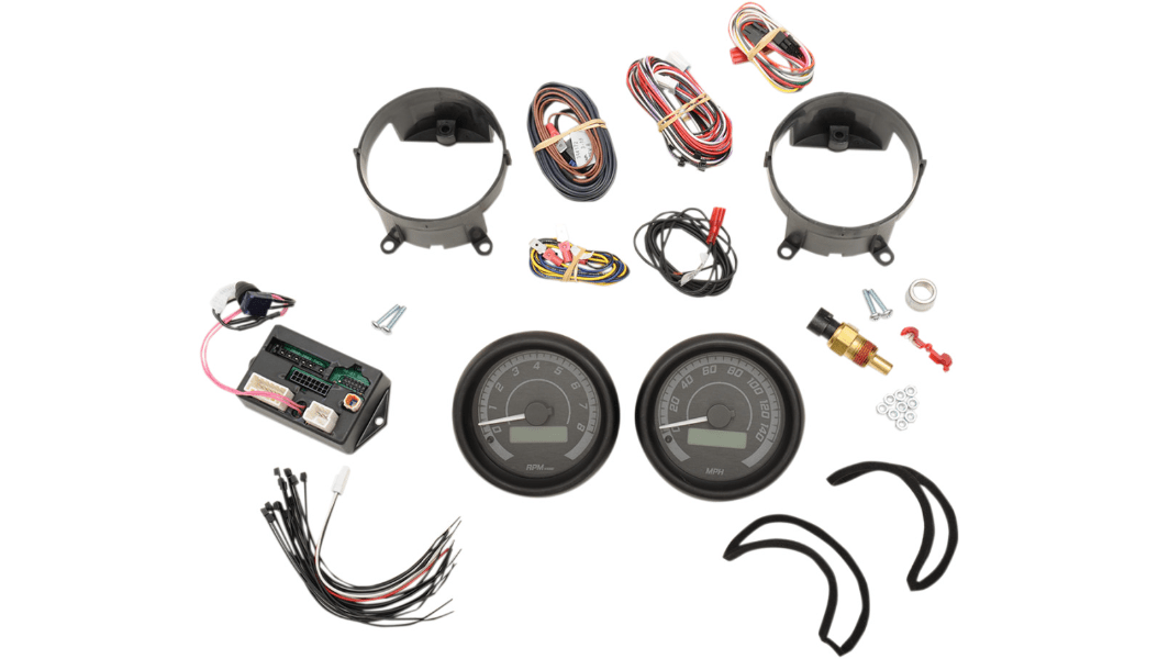 DAKOTA DIGITAL-MVX 8K Digital / Analog 2 Gauge Kit / '04-'13 Bagger-Gauges-MetalCore Harley Supply