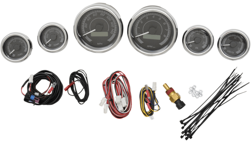 DAKOTA DIGITAL-MVX 8K Digital / Analog 6 Gauge Kit / '04-'13 Bagger-Gauges-MetalCore Harley Supply
