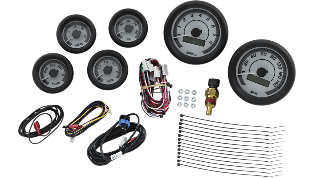 DAKOTA DIGITAL-MVX 8K Digital / Analog 6 Gauge Kit / '04-'13 Bagger-Gauges-MetalCore Harley Supply