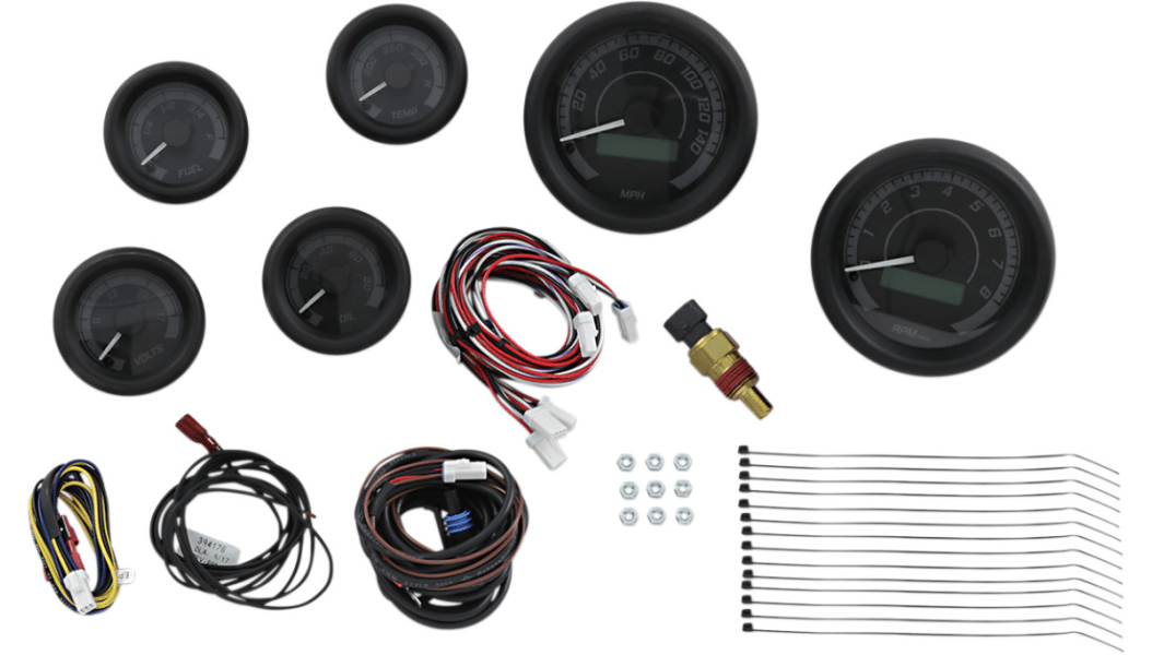 DAKOTA DIGITAL-MVX 8K Digital / Analog 6 Gauge Kit / '04-'13 Bagger-Gauges-MetalCore Harley Supply