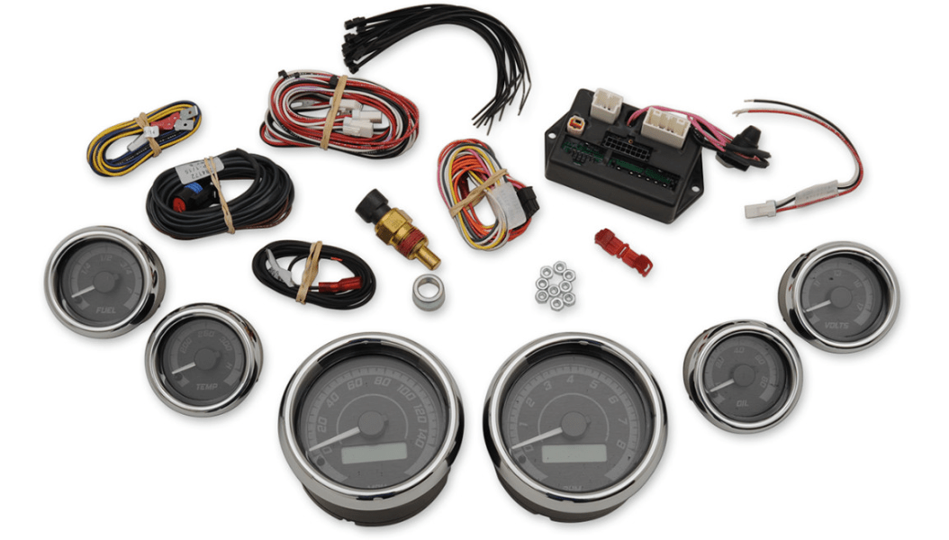 DAKOTA DIGITAL-MVX 8K Digital / Analog 6 Gauge Kit / '96-'03 Bagger-Gauges-MetalCore Harley Supply