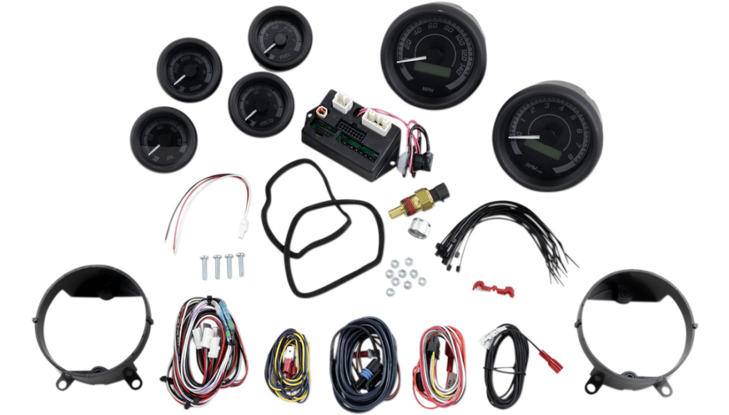 DAKOTA DIGITAL-MVX 8K Digital / Analog 6 Gauge Kit / '96-'03 Bagger-Gauges-MetalCore Harley Supply