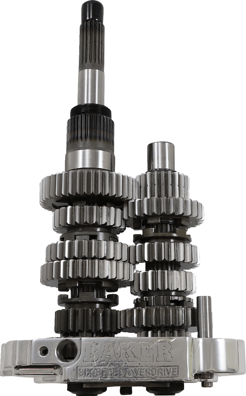 BAKER DRIVETRAIN-Overdrive 6-Speed Gear Set / Polished / '98-'06 Big Twin-Transmission Gear Set-MetalCore Harley Supply