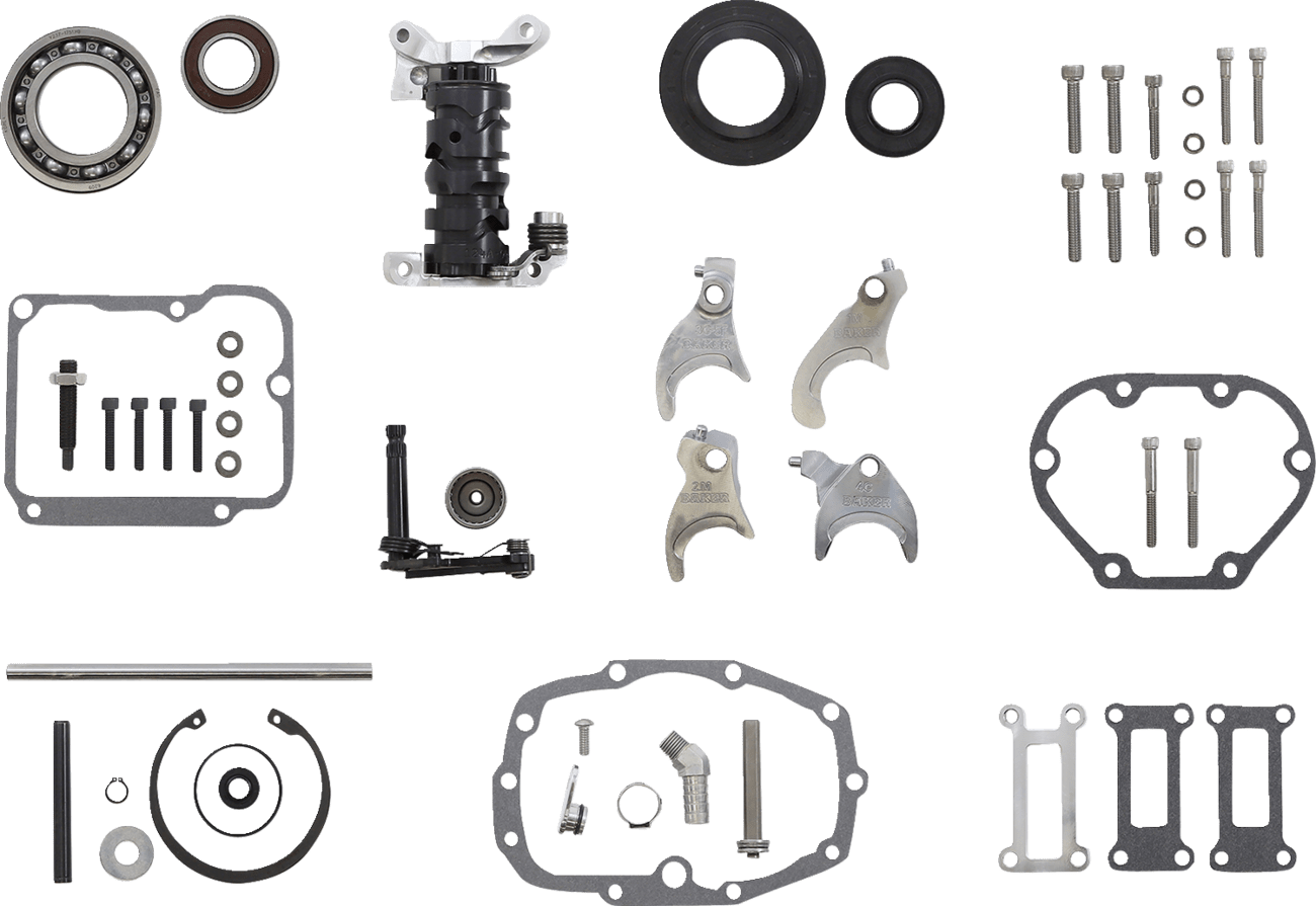BAKER DRIVETRAIN-Overdrive 6-Speed Gear Set / Polished / '98-'06 Big Twin-Transmission Gear Set-MetalCore Harley Supply