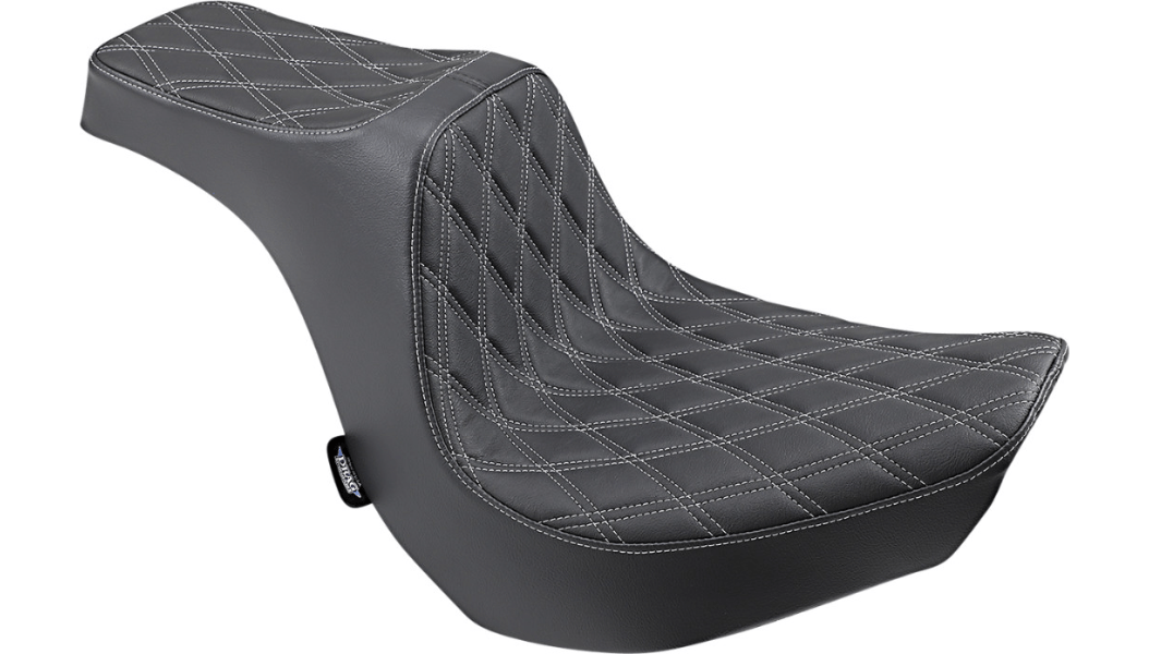 DRAG SPECIALTIES-Predator III Seat Diamond Silver / M8-Seats-MetalCore Harley Supply