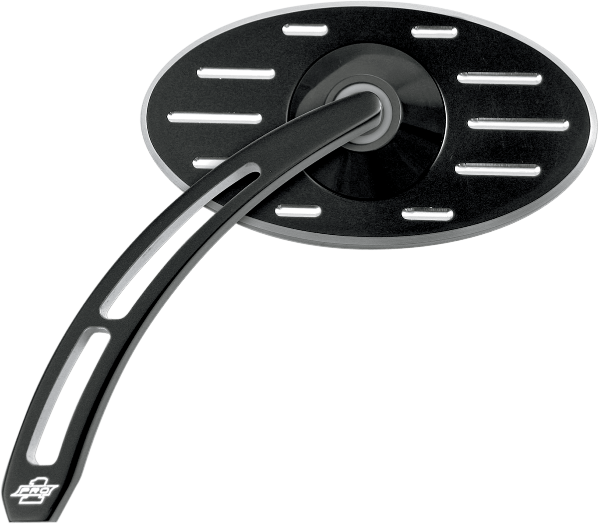 PRO-ONE-Billet Aluminum Mirrors / Black Contrast-Mirrors-MetalCore Harley Supply