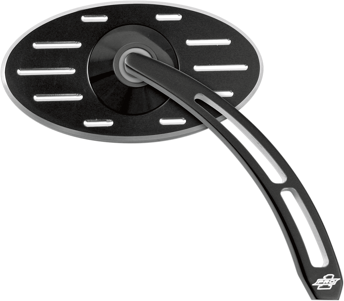 PRO-ONE-Billet Aluminum Mirrors / Black Contrast-Mirrors-MetalCore Harley Supply